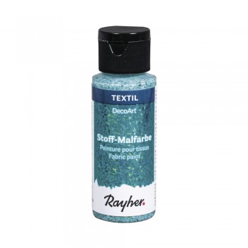 Barva na textil Rayher 59ml - glitrová - tyrkysová